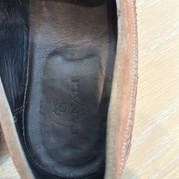 Canali Men’s Suede Penny Loafers Size 43 Italy Business Career Preppy Leather main image 10